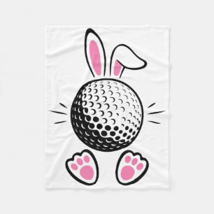 Funny Floppy Bunny Ears Golf Lovers Cute Rabbit Sp Fleece Blanket