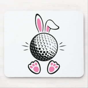 Funny Floppy Bunny Ears Golf Lovers Cute Rabbit Sp Mouse Pad