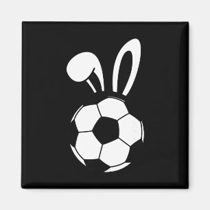 Funny Floppy Bunny Ears Soccer Lovers Cute Rabbit Magnet