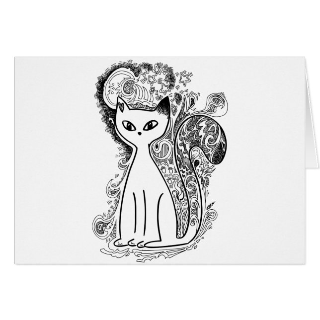 Funny floral pattern cats (Front Horizontal)