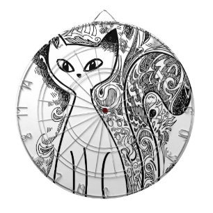 Funny floral pattern cats dartboard