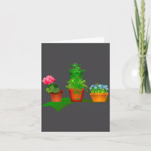 Funny Floral Plant Manager Front And Back Design  Card