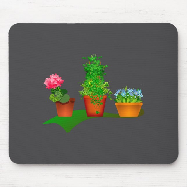 Funny Floral Plant Manager Front And Back Design  Mouse Pad (Front)