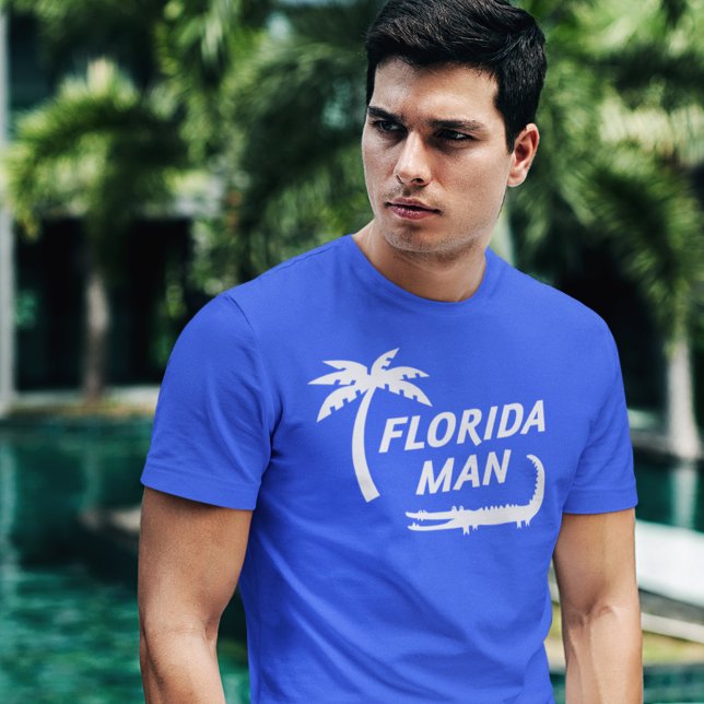 Funny Florida Man Alligator and Palm Tree T-Shirt (Creator Uploaded)