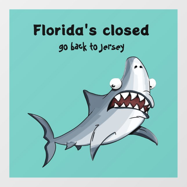 Funny Florida New Jersey Window Decal (Sheet)