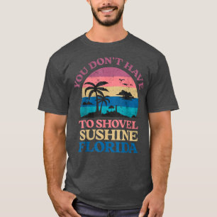 Funny Florida Vacation Gifts Funny Snow Bird Beach T-Shirt