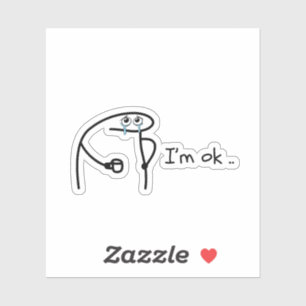 Funny Flork Meme Die-Cut Sticker - Custom Hand-Dra