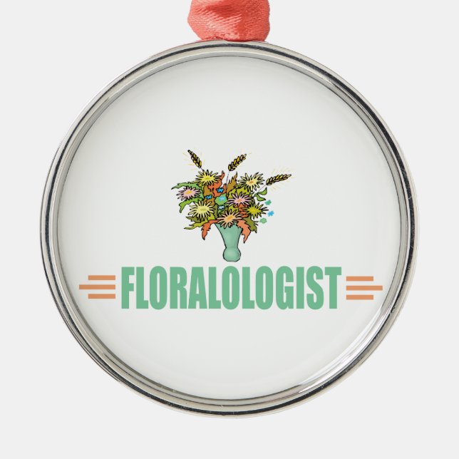Funny Flower Arranging Lover Metal Tree Decoration (Front)