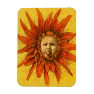Funny Flower Baby Flexible Magnet
