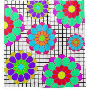 Funny Flower Power Bloom I II III + your idea Shower Curtain