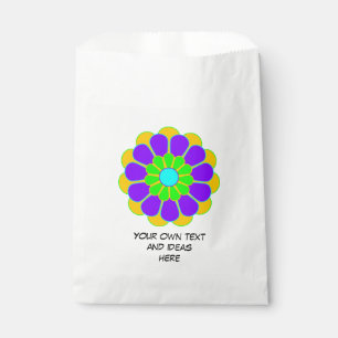 Funny Flower Power Bloom II + your backgr. & idea Favour Bag