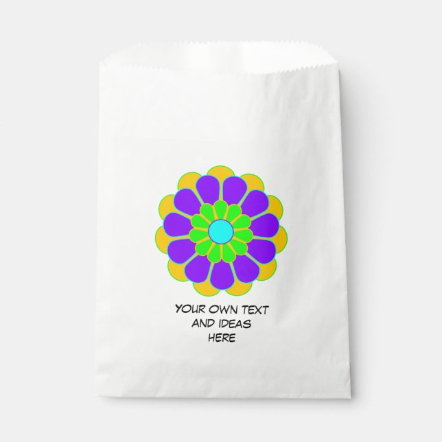 Funny Flower Power Bloom II + your backgr. & idea Favour Bag (Front)