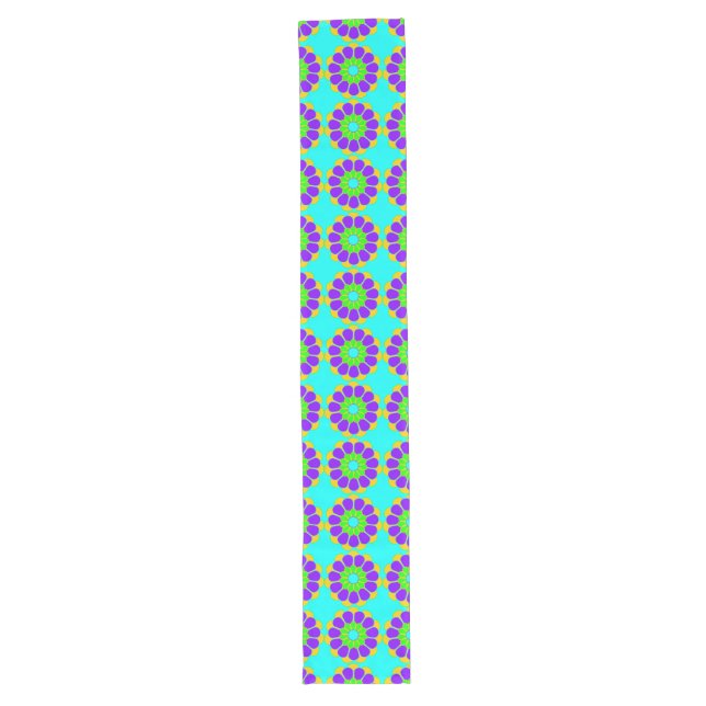 Funny Flower Power Bloom II + your backgr. & idea Long Table Runner (Front)