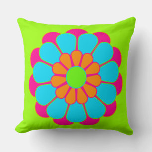 Funny Flower Power Bloom III + your backgr. & idea Cushion
