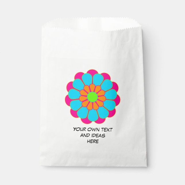 Funny Flower Power Bloom III + your backgr. & idea Favour Bag (Front)