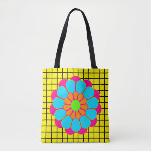 Funny Flower Power Bloom III + your backgr. & idea Tote Bag