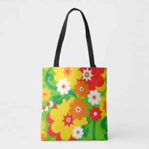 Funny Flower Power Wallpaper + your ideas Tote Bag