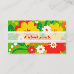 Funny Flower Power Wallpaper + your text Business Card