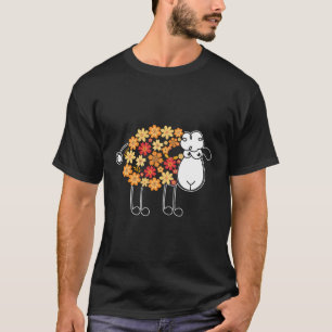 Funny Flower Sheep Design For Farming Lovers T-Shirt