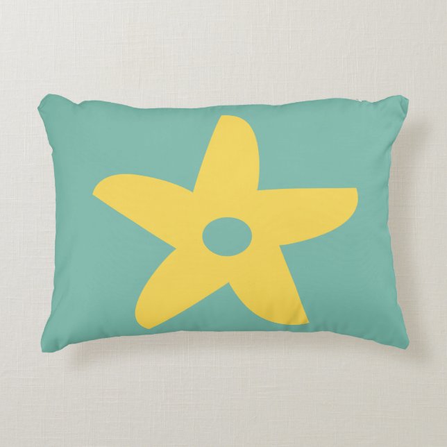 Funny Flower Throw Pillow (Front)