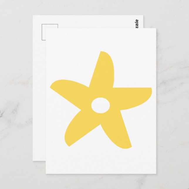 Funny Flower Throw Pillow Postcard (Front/Back)