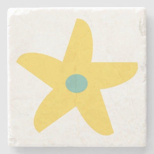 Funny Flower Throw Pillow Stone Coaster