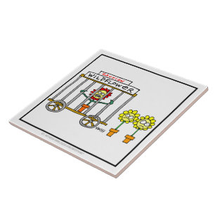 Funny Flowers Wildflowers Cartoon Kitchen Tile