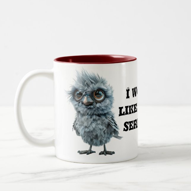 Funny Fluffy Bird Mug  (Left)
