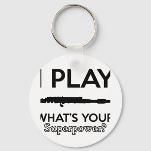 funny flutes design key ring