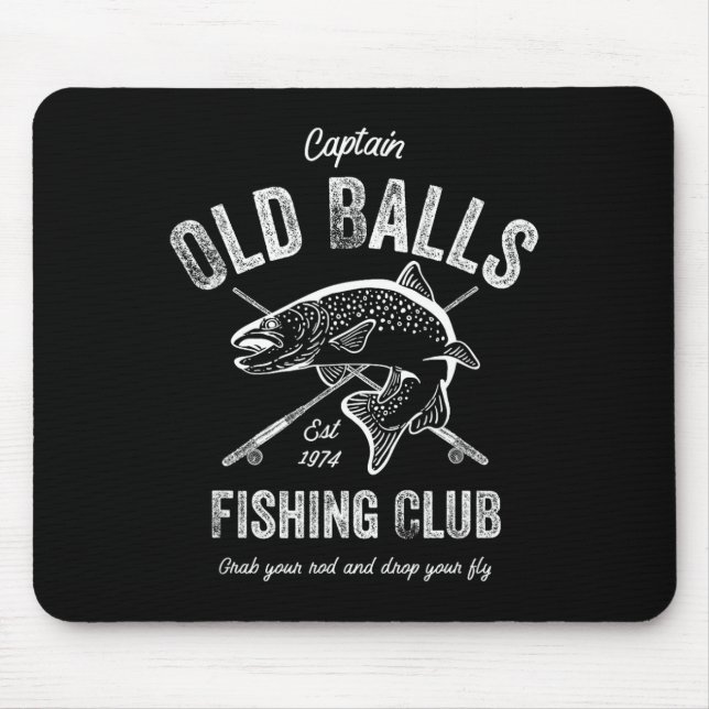 Funny Fly Fishing Birthday For Men's 50th Birthday Mouse Pad (Front)