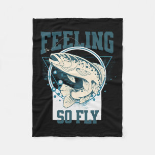 Funny Fly-fishing Shirt For Fishermen Fleece Blanket