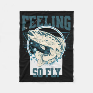 Funny Fly-fishing Shirt For Fishermen Fleece Blanket