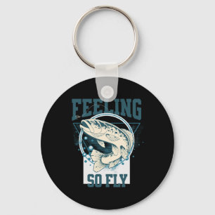 Funny Fly-fishing Shirt For Fishermen Key Ring
