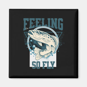 Funny Fly-fishing Shirt For Fishermen Magnet