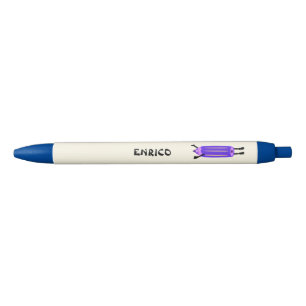 Funny flying pencil black ink pen