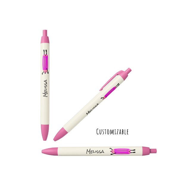 Funny flying pencil black ink pen (Creator Uploaded)