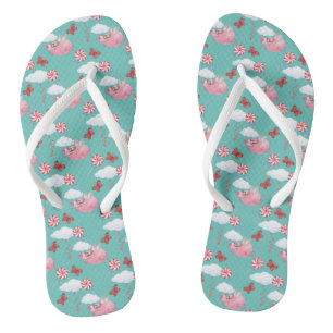 Funny Flying Pig Pattern Thongs