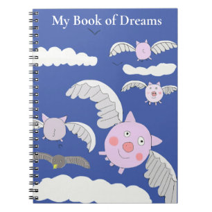Funny Flying Pigs and Bemused Crow Notebook