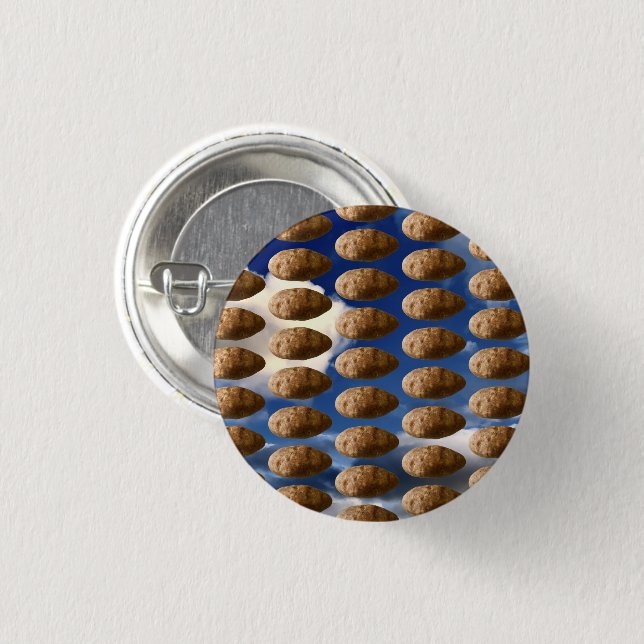 Funny Flying Potatoes Space Potato Photo Pinback 3 Cm Round Badge (Front & Back)