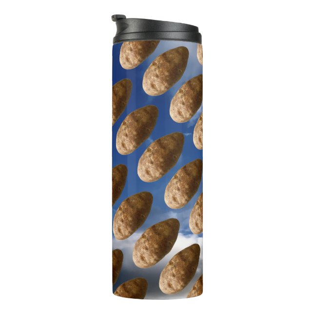 Funny Flying Potatoes Space Potato Photo Thermal Tumbler (Rotated Right)