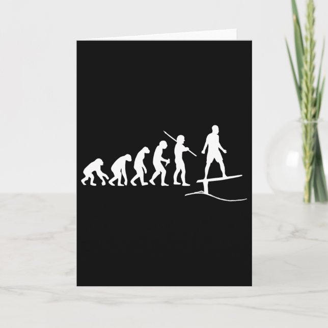 Funny Foils Surfing Boarding Evolution Wave Surf F Card (Front)
