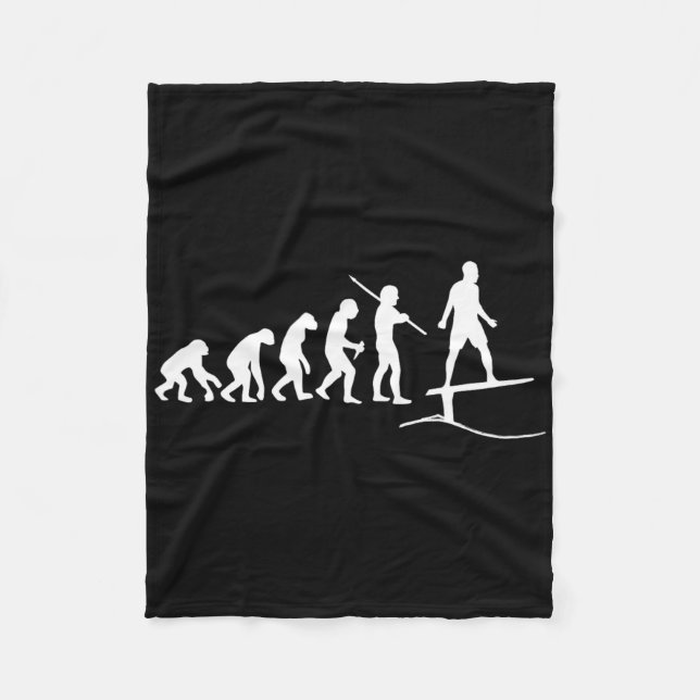 Funny Foils Surfing Boarding Evolution Wave Surf F Fleece Blanket (Front)