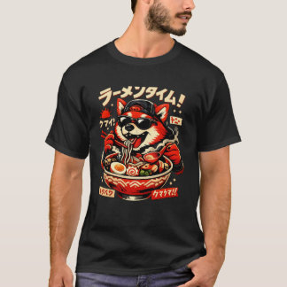 Funny Food Art T-Shirt – Japanese Ramen Animal Gra