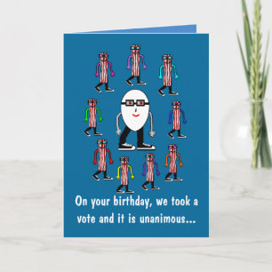 Funny Food Bacon & Eggs Birthday Card Gift