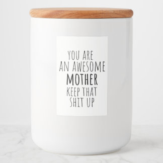 funny food container gift for mum 2025 food label
