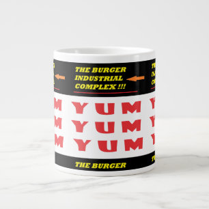funny food joke words and pattern large coffee mug