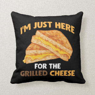 Funny Food Lover Foodie Grilled Cheese Sandwich Cushion