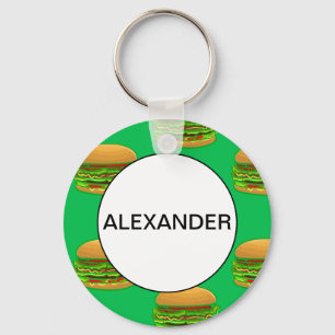 Funny Food Pattern Key Ring