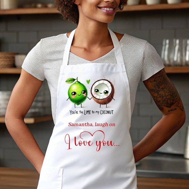 Funny Food Personalized Sweet Valentine Apron (Funny Food Personalized Sweet Valentine Apron)