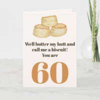 Funny food quote 60th birthday card